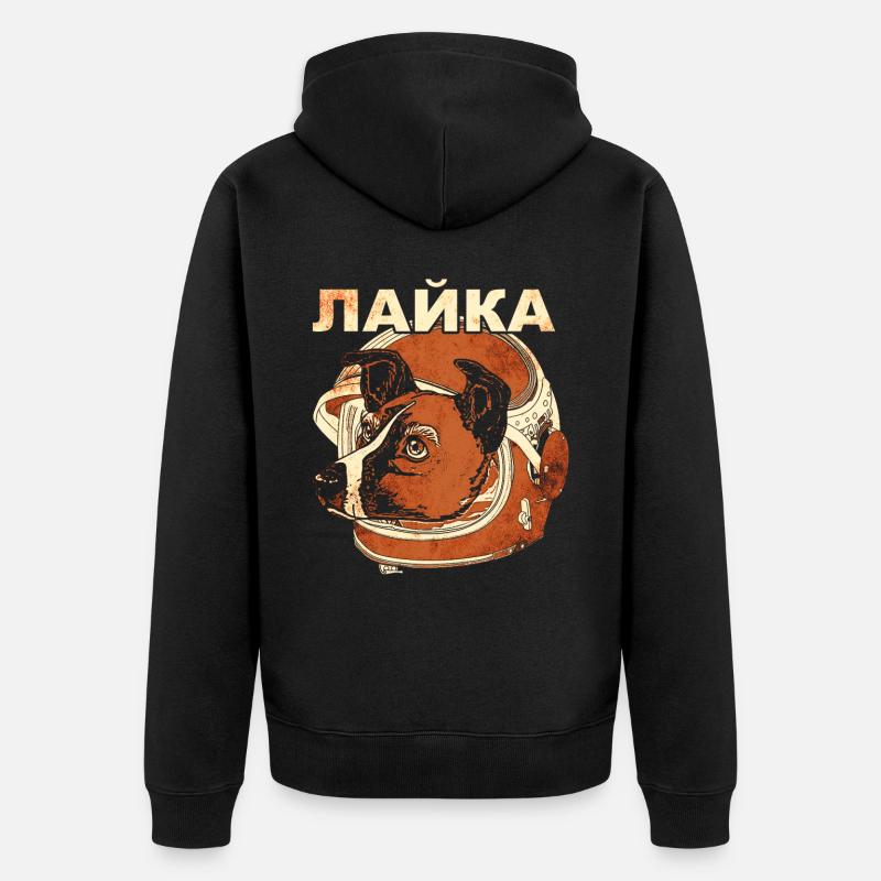 Laika Space Dog - Veste à capuche bio Premium Unisexe - noir