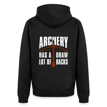 Le tir à l’arc a beaucoup d’arc cible Flèche Tir Archer - Veste à capuche bio Premium Unisexe - noir - Dos - Nico (187cm)