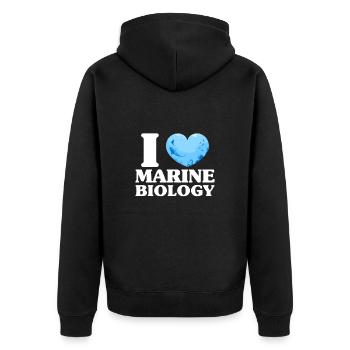 Biologie marine - Veste à capuche bio Premium Unisexe - noir - Dos - Nico (187cm)