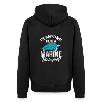 Marine Biology Marine Biologist Biolgy Gift - Unisex Premium Organic Zip Hoodie - black - Back - Nico (187cm)