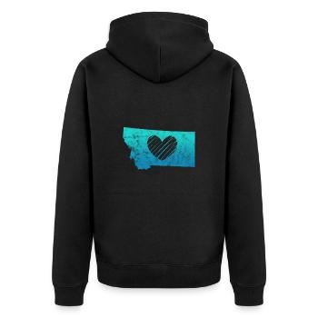 Montana Amérique États-Unis Helena Mountains Cadeau - Veste à capuche bio Premium Unisexe - noir - Dos - Nico (187cm)