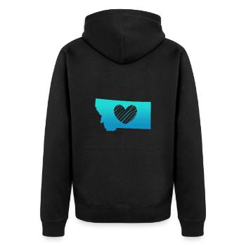 Montana - Veste à capuche bio Premium Unisexe - noir - Dos - Nico (187cm)