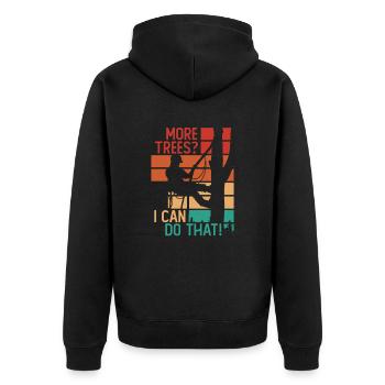 Trees Forest Green Nature Earth Day Lovers - Unisex Premium Organic Zip Hoodie - black - Back - Nico (187cm)