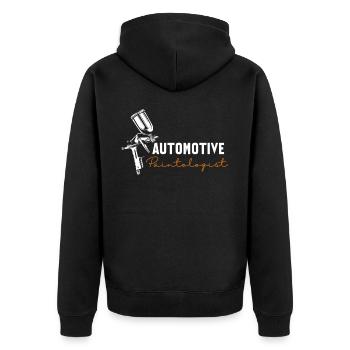 Peintre automobile, Peintreologue Peintre automobile - Veste à capuche bio Premium Unisexe - noir - Dos - Nico (187cm)