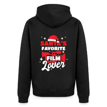 Lover Film lover Cinephile Cinematography - Unisex Premium Organic Zip Hoodie - black - Back - Nico (187cm)