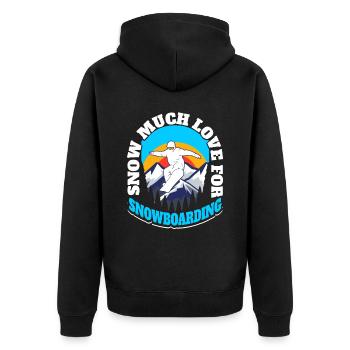 Snowboard Snowboarding Snowboarder - Unisex Premium Organic Zip Hoodie - black - Back - Nico (187cm)