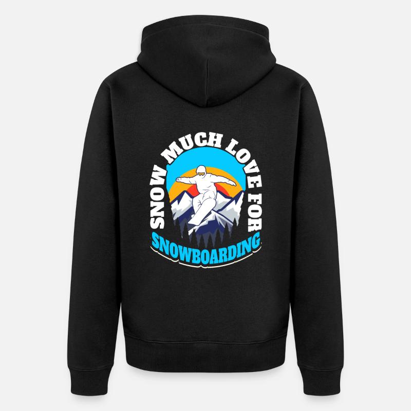 Snowboard Snowboarding Snowboarder - Veste à capuche bio Premium Unisexe - noir