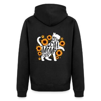Meilleure maman chat de tous les temps - Veste à capuche bio Premium Unisexe - noir - Dos - Nico (187cm)