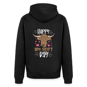 Bonne fête des mères - Veste à capuche bio Premium Unisexe - noir - Dos - Nico (187cm)