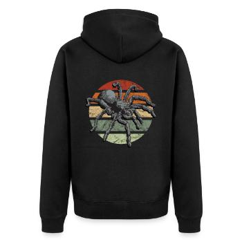 Spiders and tarantulas Tarantula - Unisex Premium Organic Zip Hoodie - black - Back - Nico (187cm)