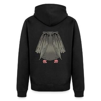 Halloween Bat Costume - Unisex Premium Organic Zip Hoodie - black - Back - Nico (187cm)
