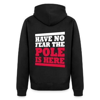 Pologne Pôle Drapeau polonais Polonais - Veste à capuche bio Premium Unisexe - noir - Dos - Nico (187cm)