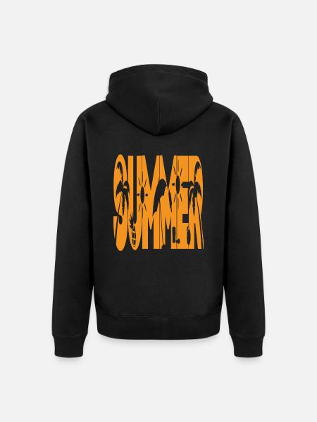 Summer Seaspn - Unisex Premium Organic Zip Hoodie - black
