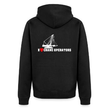 Grutier Cher grutier Amour Grues - Veste à capuche bio Premium Unisexe - noir - Dos - Nico (187cm)