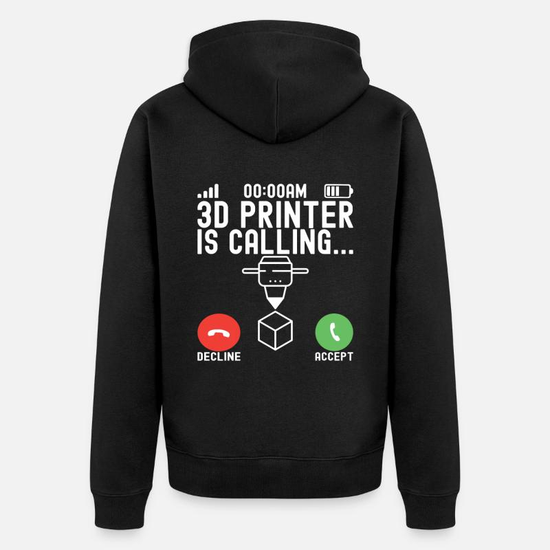 Impression 3D - Veste à capuche bio Premium Unisexe - noir