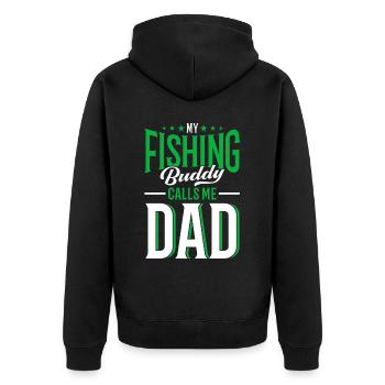Cadeau de pêche Pêche Pêcheur Drôle De Pêcheur - Veste à capuche bio Premium Unisexe - noir - Dos - Nico (187cm)