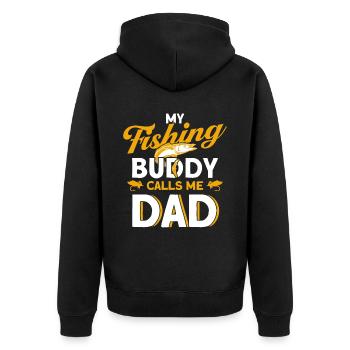 Cadeau de pêche Pêche Pêcheur Drôle De Pêcheur - Veste à capuche bio Premium Unisexe - noir - Dos - Nico (187cm)