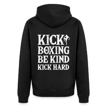 Kickboxer Arts Martiaux Kickboxing Kickboxen - Veste à capuche bio Premium Unisexe - noir - Dos - Nico (187cm)