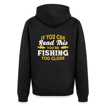 Cadeau de pêche Pêche Pêcheur Drôle De Pêcheur - Veste à capuche bio Premium Unisexe - noir - Dos - Nico (187cm)