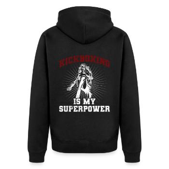 Kickboxer Arts Martiaux Kickboxing Kickboxen - Veste à capuche bio Premium Unisexe - noir - Dos - Nico (187cm)