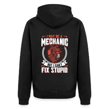 Cadeau de garage mécanique pour mécanicien - Veste à capuche bio Premium Unisexe - noir - Dos - Nico (187cm)