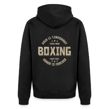 Boxen Arts Martiaux Boxe Box Club Boxer - Veste à capuche bio Premium Unisexe - noir - Dos - Nico (187cm)