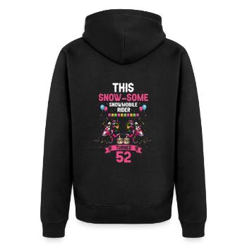 Snowmobile Design for Skidoo Rider Birthday - Unisex Premium Organic Zip Hoodie - black - Back - Nico (187cm)