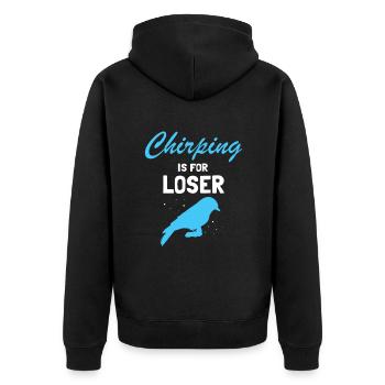 Pêcheur roi australien et oiseau lanchender - Veste à capuche bio Premium Unisexe - noir - Dos - Nico (187cm)