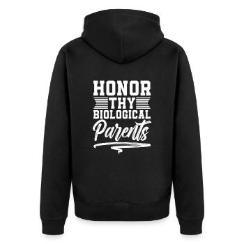 Biology Biologist Children Biology - Unisex Premium Organic Zip Hoodie - black - Back - Nico (187cm)