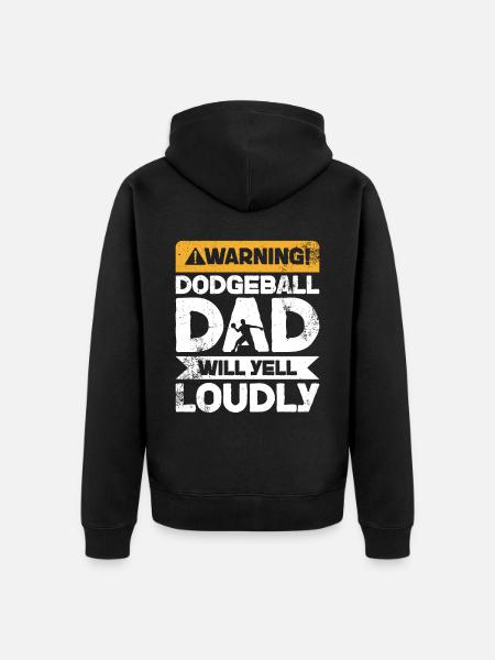 WARNING YELL - VADBALLBADE - Unisex Premium Organic Zip Hoodie - black