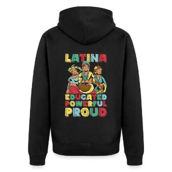 Latina Proud Month of Hispanic Heritage Gift - Veste à capuche bio Premium Unisexe - noir - Dos - Nico (187cm)