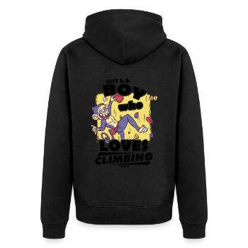 Grimper - Veste à capuche bio Premium Unisexe - noir - Dos - Nico (187cm)