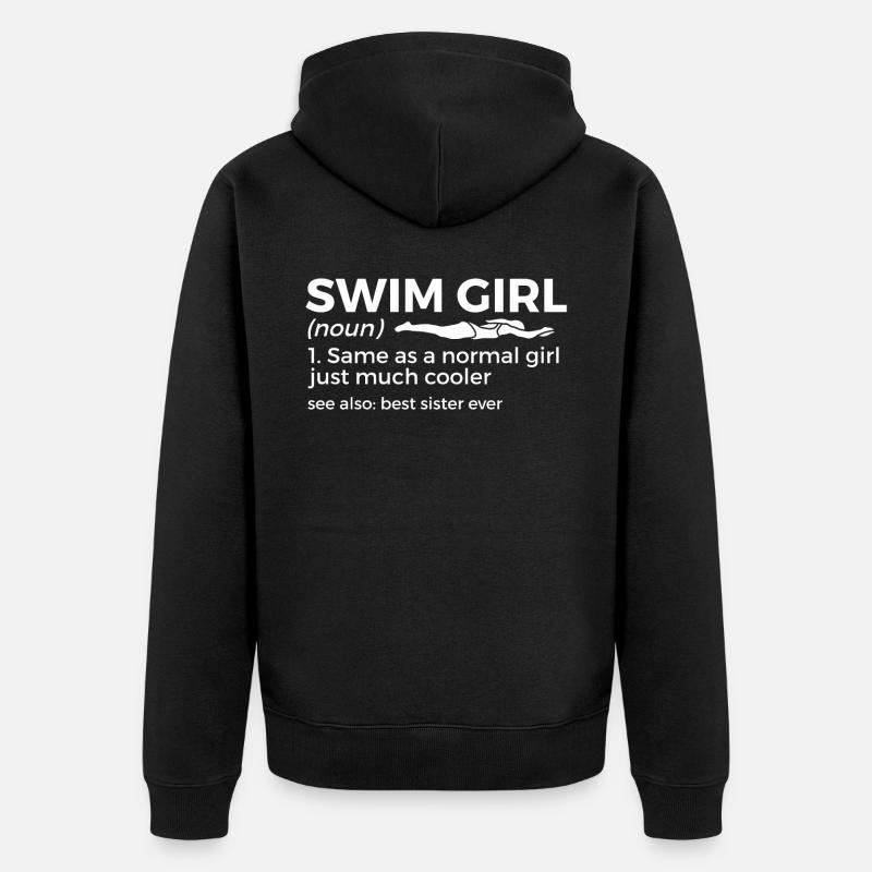Les nageurs nagent - Veste à capuche bio Premium Unisexe - noir