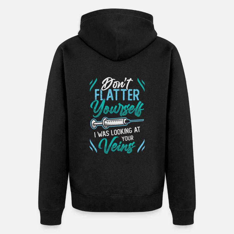 Ne vous flattez pas. - Veste à capuche bio Premium Unisexe - noir