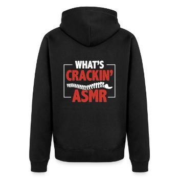 Synästhesie Fan mentaler Entspannung - Unisex Premium Bio Zip Hoodie - Schwarz - Hinten - Nico (187cm)