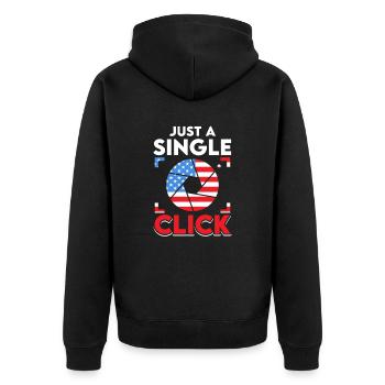 Télescope spatial d’astrophotographie patriotique des États-Unis - Veste à capuche bio Premium Unisexe - noir - Dos - Nico (187cm)