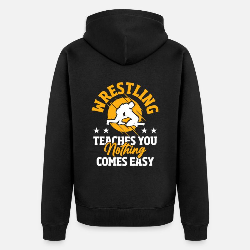 Lutte Combat de lutte - Veste à capuche bio Premium Unisexe - noir