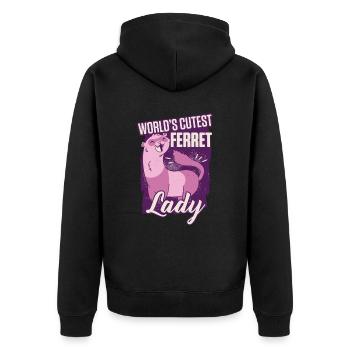 Ferret Weasel Pet Ghost Whisperer - Veste à capuche bio Premium Unisexe - noir - Dos - Nico (187cm)