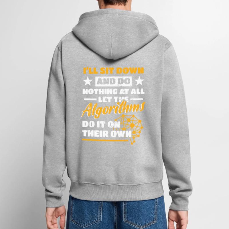 Algorithmen Computerprogrammierer Roboteringenieur Unisex Premium Bio Zip Hoodie