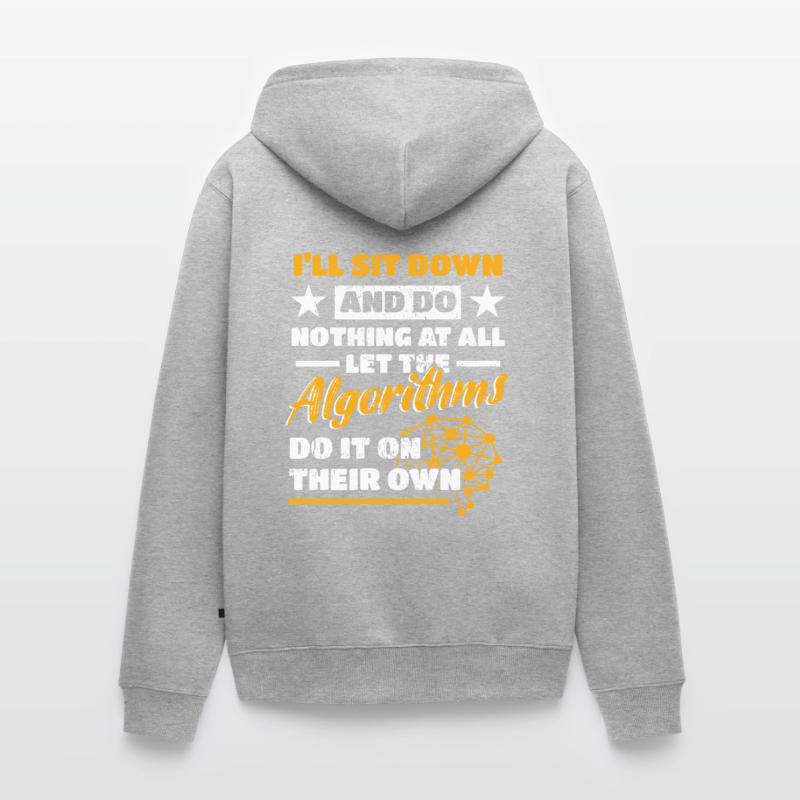 Algorithmen Computerprogrammierer Roboteringenieur Unisex Premium Bio Zip Hoodie