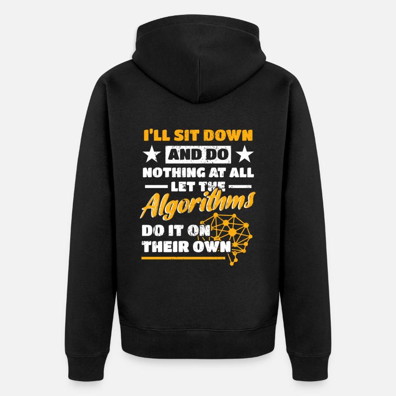 Algorithmen Computerprogrammierer Roboteringenieur - Unisex Premium Bio Zip Hoodie - Schwarz