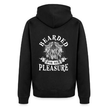 Beards Saying Funny Beard Gift Beard - Unisex Premium Organic Zip Hoodie - black - Back - Nico (187cm)