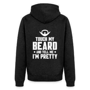 Beards Saying Funny Beard Gift Beard - Unisex Premium Organic Zip Hoodie - black - Back - Nico (187cm)