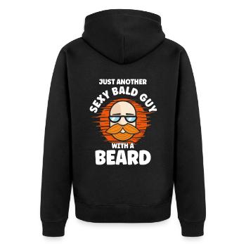 Beards Saying Funny Beard Gift Beard - Unisex Premium Organic Zip Hoodie - black - Back - Nico (187cm)
