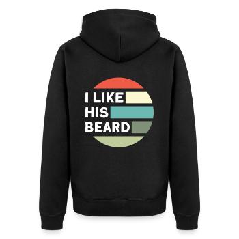 Beards Saying Funny Beard Gift Beard - Unisex Premium Organic Zip Hoodie - black - Back - Nico (187cm)