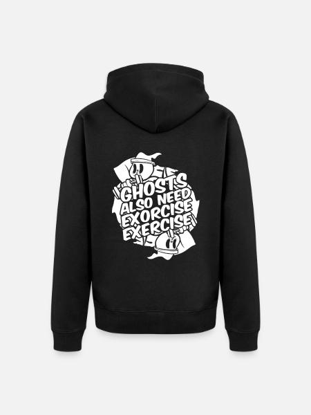 Halloween Komisch - Unisex Premium Bio Zip Hoodie - Schwarz