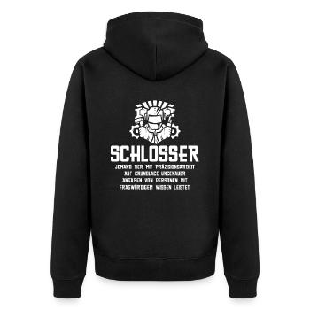 Forgeron Métallurgiste Schlosser - Veste à capuche bio Premium Unisexe - noir - Dos - Nico (187cm)