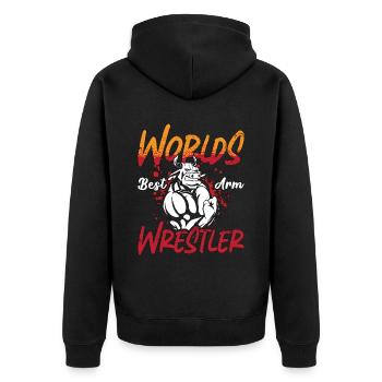 Arm Wrestling Meilleur lutteur sportif au monde - Veste à capuche bio Premium Unisexe - noir - Dos - Nico (187cm)