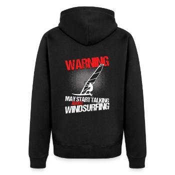Windsurfen Surfboard Kite Geschenk Für Windsurfer - Unisex Premium Bio Zip Hoodie - Schwarz - Hinten - Nico (187cm)