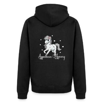 Amoureux des chevaux - Appaloosa Mommy - Veste à capuche bio Premium Unisexe - noir - Dos - Nico (187cm)